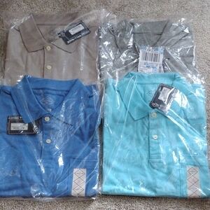 Four St. John's Bay Polo Shirts Size Medium